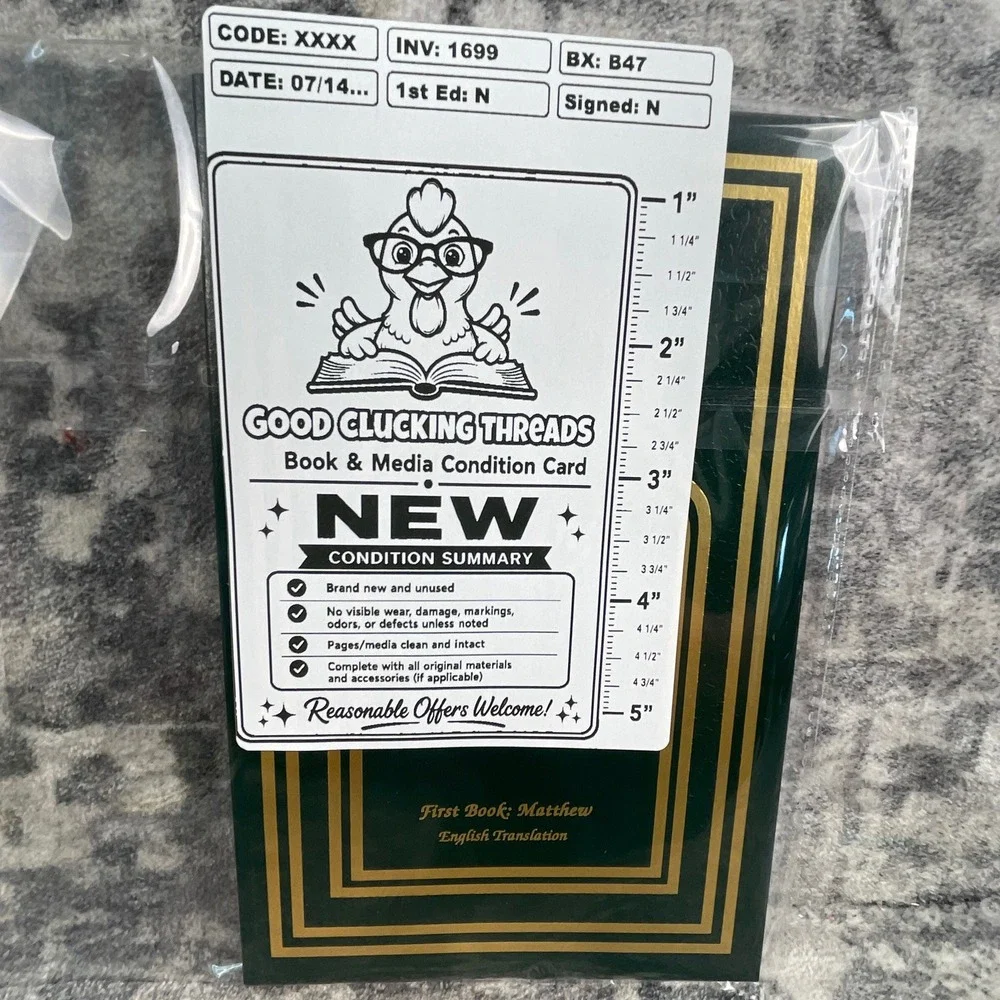 The Holy Injil First Book Matthew English Translation New Testament Hardcover